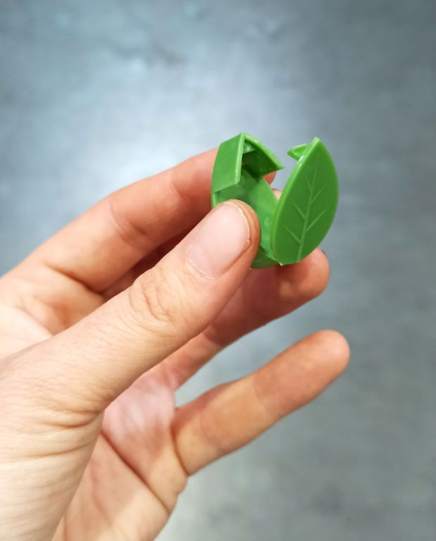 clips feuilles fixation murale plante