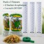 kit tuteur plat transparent avec sphaigne et scotch velcro