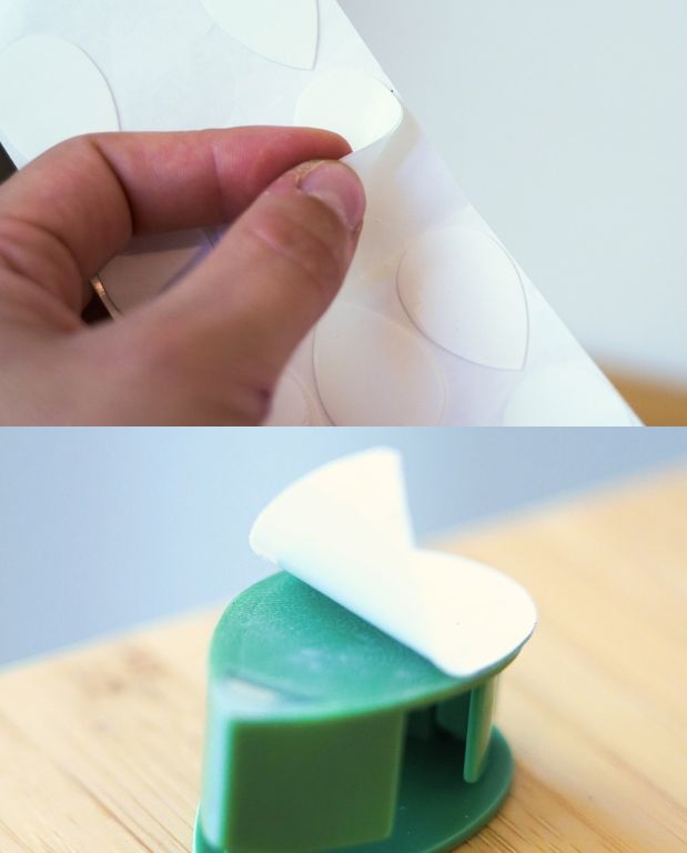 clips de fixation murale forme de feuille auto-adhesive