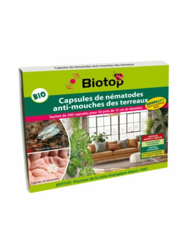 200 Capsules de nématodes Anti-Thrips et mouches des terreaux