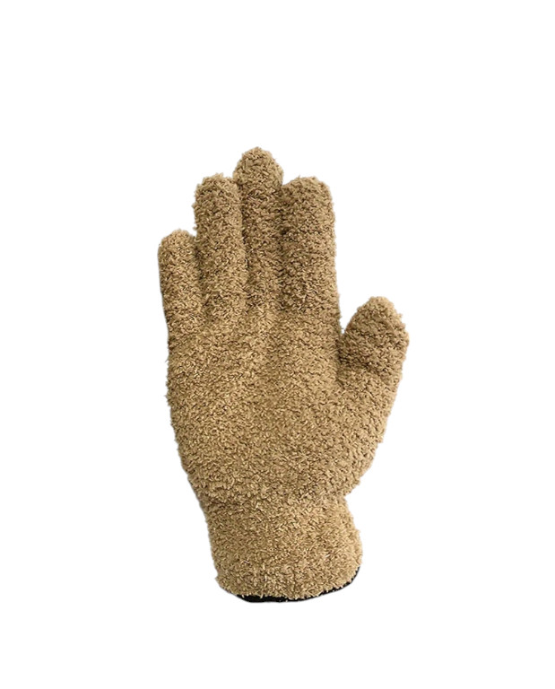 Gants beige de nettoyage pour plantes - Anti-calcaire