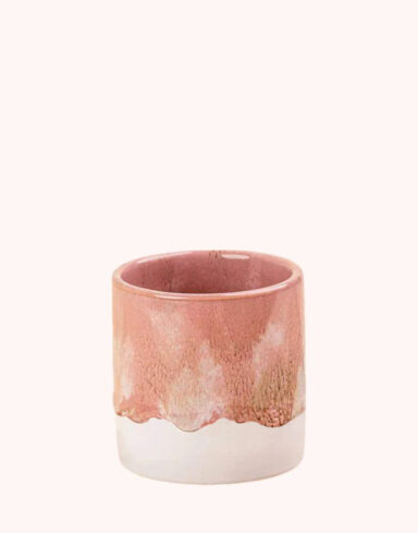 cache pot ceramique vague rose 6cm