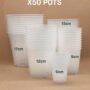 50 pots transparents pour plantes