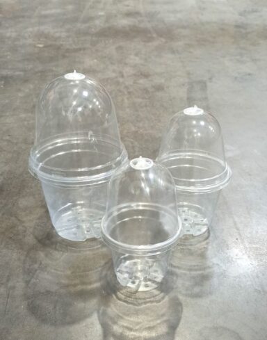 Pots de Semis transparent ronds avec Couvercles dôme