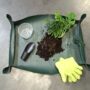 Grand Tapis de Rempotage en Simili Cuir Vert pour Plantes