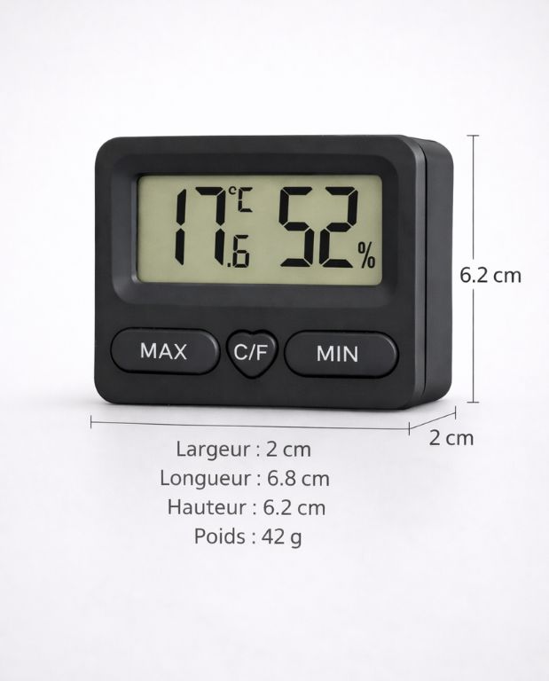 thermometre hygrometre digital pour plantes d'intérieur à pile