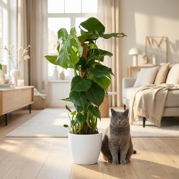 Monstera Deliciosa avec tuteur - Pot de 19cm - Hauteur 90cm
