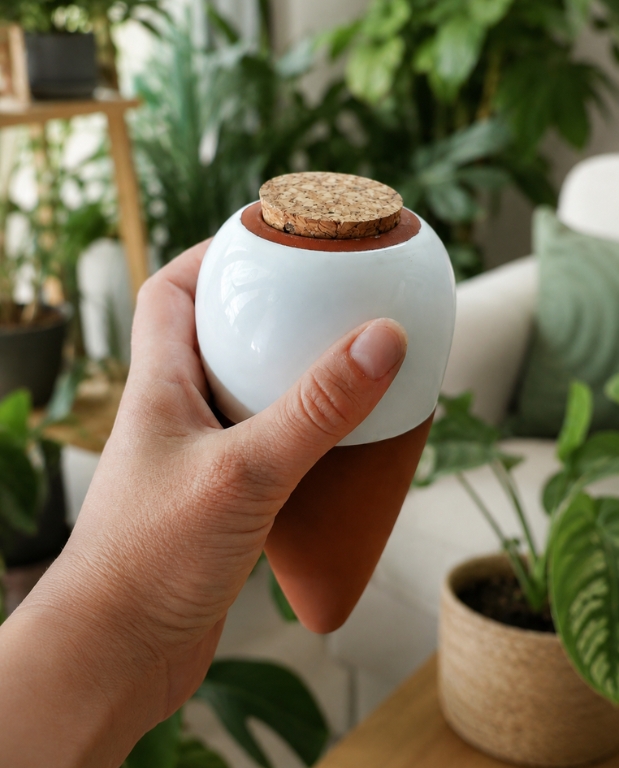 oya -ollas à planter - terre cuite - arrosage automatique plante d'intérieur